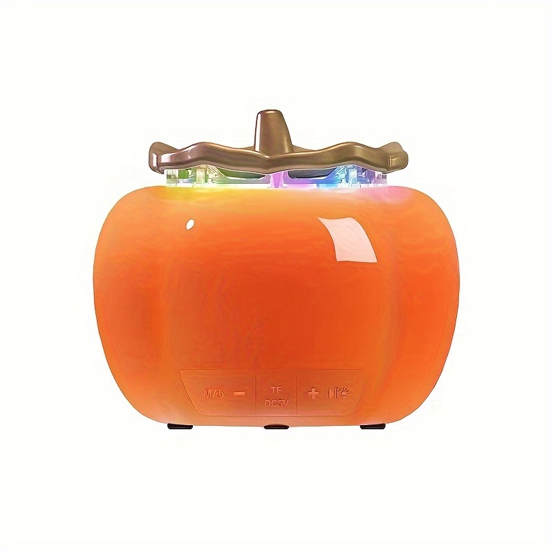 Pumpkin BT Speaker Portable Wireless Speaker With Colorful Lights, Long Playing Time, 10 Watts Of High Power, Suitable For Halloween, Christmas, Home, Outdoor Use.